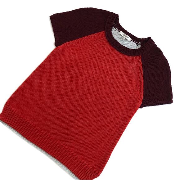 Madewell Colorblock Crop Sweater Tee Size XXS - Picture 3 of 10